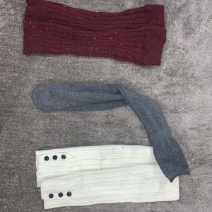 Two leg warmers one pair high knee sock